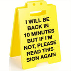 Funny Office Desk Sign - Out to Lunch Be Right Back in Minutes, Gag Fun Gift for Coworker Teammate Employee Boss, Office Desk Si