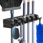 Wall-Mounted Mop & Broom Holder, 3 to 5 Slots