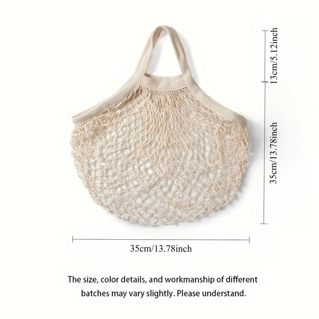 Cotton Mesh Produce Bag, Reusable Grocery Tote