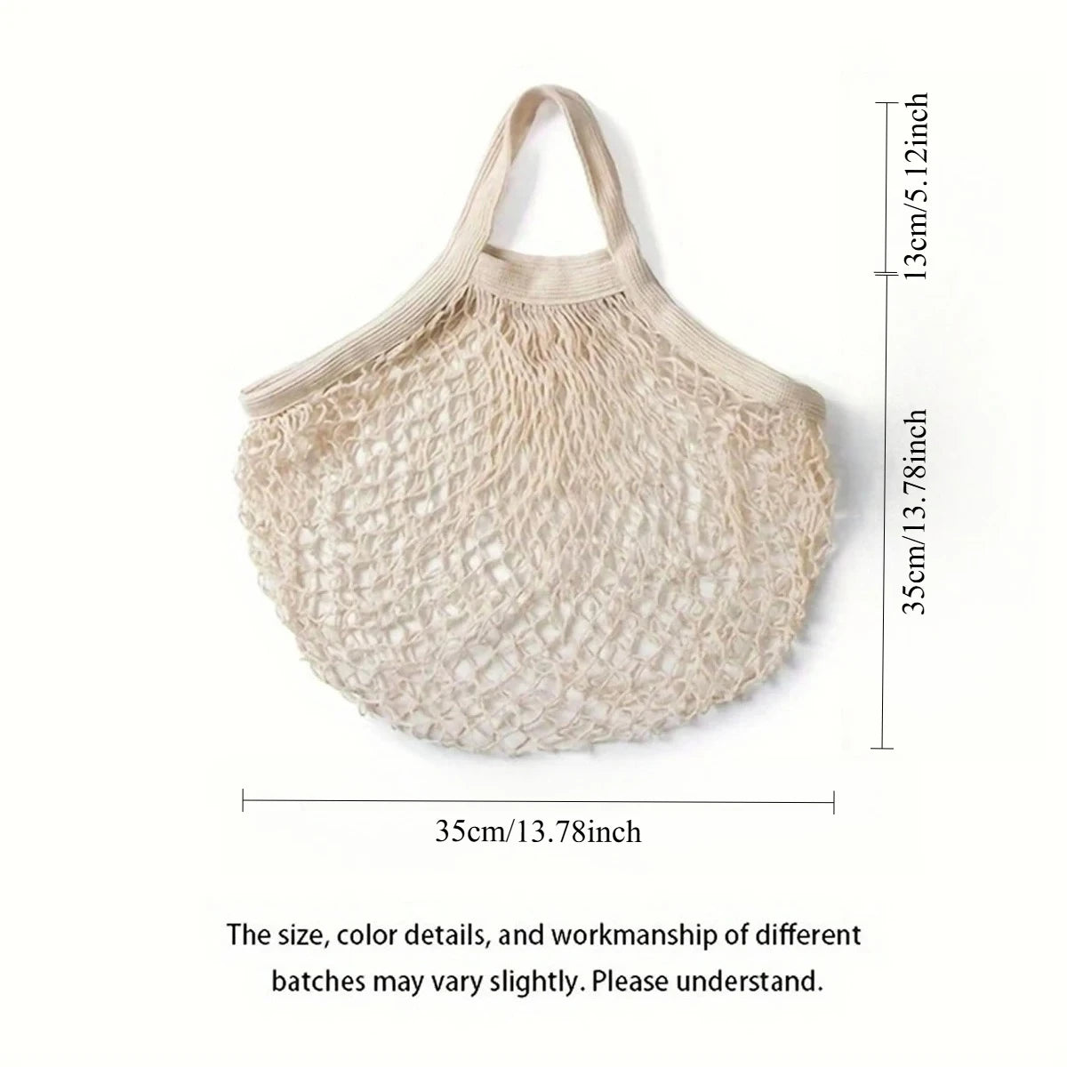 Cotton Mesh Produce Bag, Reusable Grocery Tote