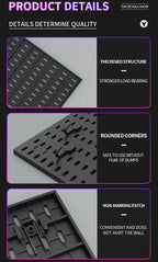 No Punching Pegboard Wall Organizer Panel Shelves For Gamer Room,bathroom,kitchen Storage Rack Organizer Pegboard Accessories