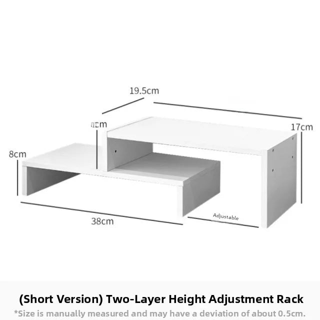 Desktop Multi-Layer Organizer Rack Three Drawers Desk Heightening Stand Office Monitor Notebook Storage Shelf Rectangular Den...
