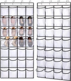 Over The Door Shoe Rack With12/14/24/28/35/40 Large Mesh Pockets Hanging Shoe Organizer For Closet Hanging Shoe Rack Holder