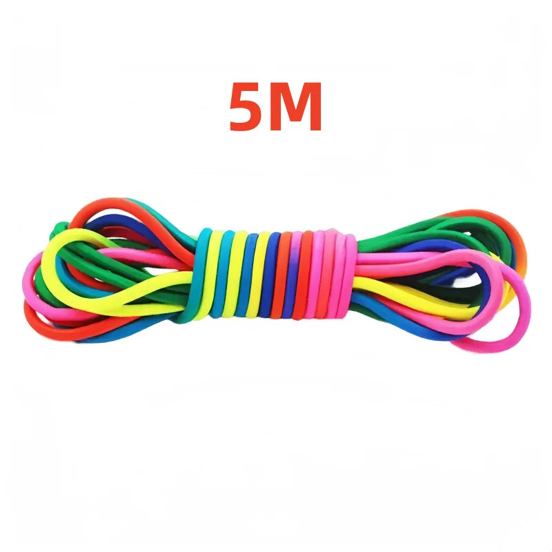 5-10M Super Elastic Jump Rope Endurance Training Fun Exercise Toys Indoor Outdoor Home Group Adjustable Rubber Jump Rope Strap