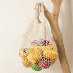 Cotton Mesh Produce Bag, Reusable Grocery Tote