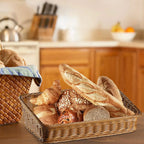 Hand-Woven Rattan Fruit & Bread Basket