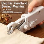 Portable Handheld Sewing Kit – Battery-Powered Fast Sewing for Fabric & Clothes, Includes Needle, Threader, Spools & Samples