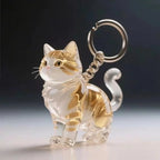 New Cat Hair Storage Keychain Bag Pendant Transparent Pet Fur Keepsake Capsule Souvenir Collection Gift Decoration Accessories