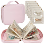 Travel Jewelry Organizer Case,Jewelry Bags Jewelry Storage Book Binder with Clear Zipper Velvet Pouch for Traveling,Earrings