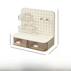 Desktop Multi-Layer Organizer Rack Three Drawers Desk Heightening Stand Office Monitor Notebook Storage Shelf Rectangular Den...