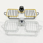 Kitchen Space Aluminum Sink Drain Rack Sponge Storage Faucet Holder Soap Drainer Shelf Basket Organizer Bathroom Accessories