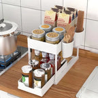 2-Tier Sliding Under-Sink Storage Rack