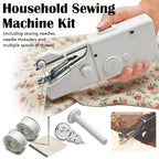 Portable Handheld Sewing Kit – Battery-Powered Fast Sewing for Fabric & Clothes, Includes Needle, Threader, Spools & Samples
