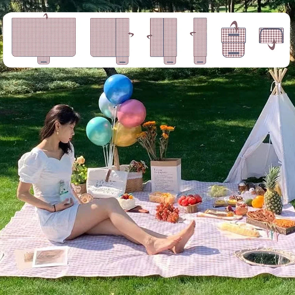 Extra Large Picnic Blanket Beach Blankets Picnic Mat Waterproof Sand Proof Foldable Portable for Outdoor Camping Hiking Travel G