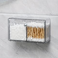 Clear Wall Mounted Bathroom Storage Box, Makeup Organizer, Clear Acrylic Organizers Storage, Cotton Swabs, Cotton Balls, Hair