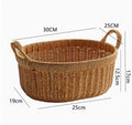 Rectangular Rattan Serving Tray Wicker Woven Basket Bathroom Tray Woven Bread Baskets With Handles Storage Basket For Parties