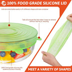 Silicone Stretch Food Lids, Set of 6