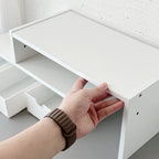 Desktop Multi-Layer Organizer Rack Three Drawers Desk Heightening Stand Office Monitor Notebook Storage Shelf Rectangular Den...