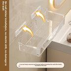 Wall mounted cosmetic and skincare storage rack for bathroom no need for drilling Multi functional kitchebathroom storage rackra