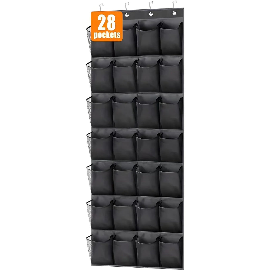 Over The Door Shoe Rack With12/14/24/28/35/40 Large Mesh Pockets Hanging Shoe Organizer For Closet Hanging Shoe Rack Holder
