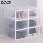 Stackable Clear Shoe Boxes, Set of 6