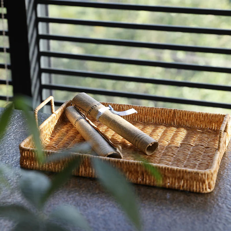 Nordic Woven Serving Tray, Fruit & Snack Dish