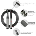 Speed Jump Rope, Heavy-Duty Adjustable Rope, Lightweight Design, Smooth Ball Bearing Rotation, Suitable for CrossFit Training