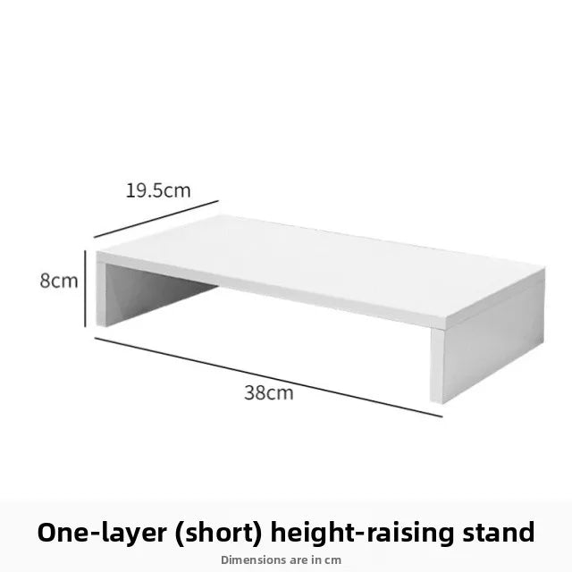 Desktop Multi-Layer Organizer Rack Three Drawers Desk Heightening Stand Office Monitor Notebook Storage Shelf Rectangular Den...