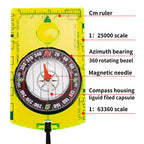 Waterproof Compass Outdoor Gadget Navigation Hiking Compass Camping  Orienteering Backpacking Map Reading Compass for Scout Kids