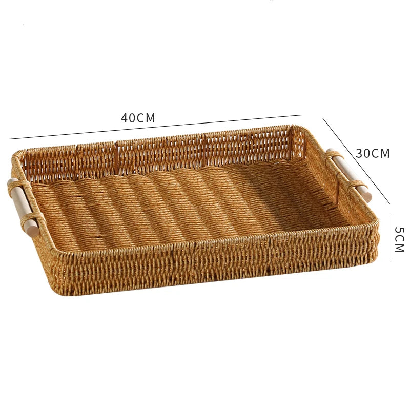 Nordic Woven Serving Tray, Fruit & Snack Dish