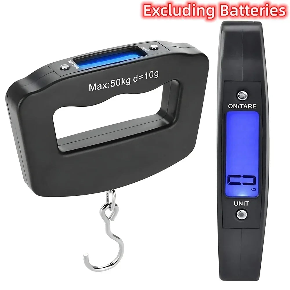 50kg Digital Luggage Scale Portable Suitcase Scale Handheld Electronic Scales Backlight Digital Display Travel Accessories