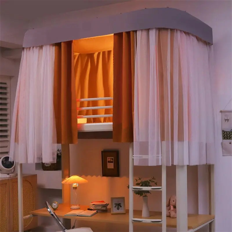 University Student Dormitory Bed Curtain Track Mosquito Net Upper And Lower Bunk Bed Non-Installing Fiber Grade a Protection