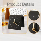 Desk Clock Modern Art Shelf Clock Decorative Silent Desktop Ornament for Desk Kids Room Office Countertop Housewarming Gift