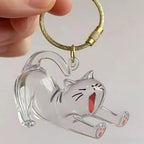 New Cat Hair Storage Keychain Bag Pendant Transparent Pet Fur Keepsake Capsule Souvenir Collection Gift Decoration Accessories