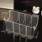 Plastic Expandable Spice Organizer Storage Bins with Dividers Clear Snack Storage Display Containers Tea Packet Storage Box