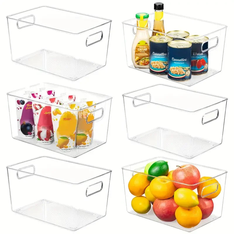 Clear Acrylic Storage Bins Refrigerator Organizer Food Storage Organizer Fridge Storage Box Pantry Cabinet kitchen Organizer